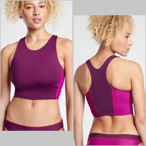 ATHLETA COLORBLOCK CROP BIKINI TOP